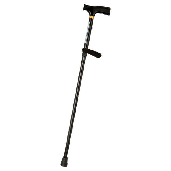 Medline Folding T-Handle Cane, Black