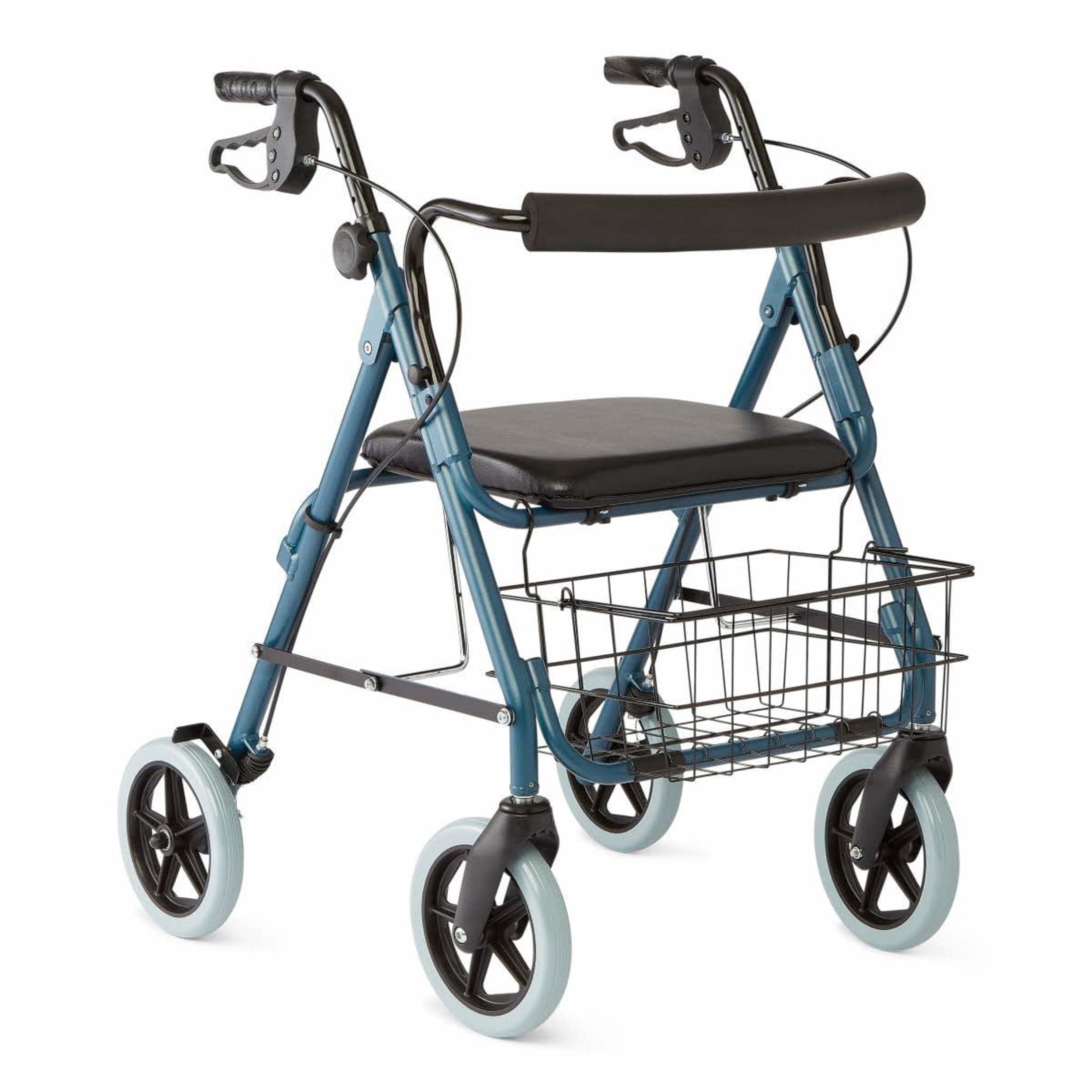 Medline Guardian Deluxe Rollator, Folding Rolling Walker, 8 in