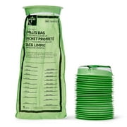 Medline Hi-Density Latex-Free Emesis Bags, Green, 24 Count