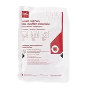 Medline Instant Hot Packs, Large Size - 6"x9", 24/Case, Gel Like Material Provide Consistent Warmth, Disposable