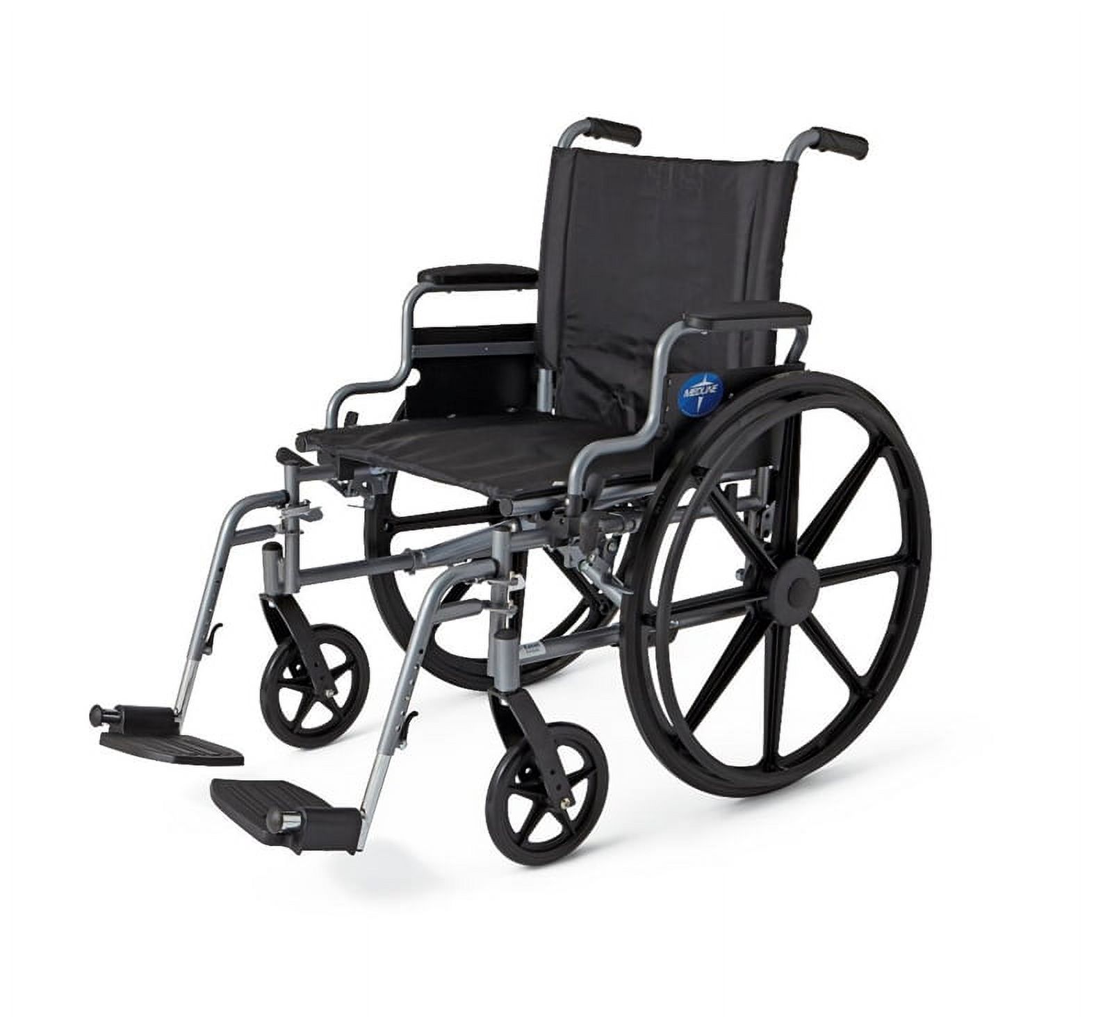 Medline Excel ExtraWide Wheelchair, 24" Wide Seat, DeskLength