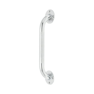 Medline Knurled Chrome 12" Grab Bar for Shower & Tub, 300 lb. Weight Capacity