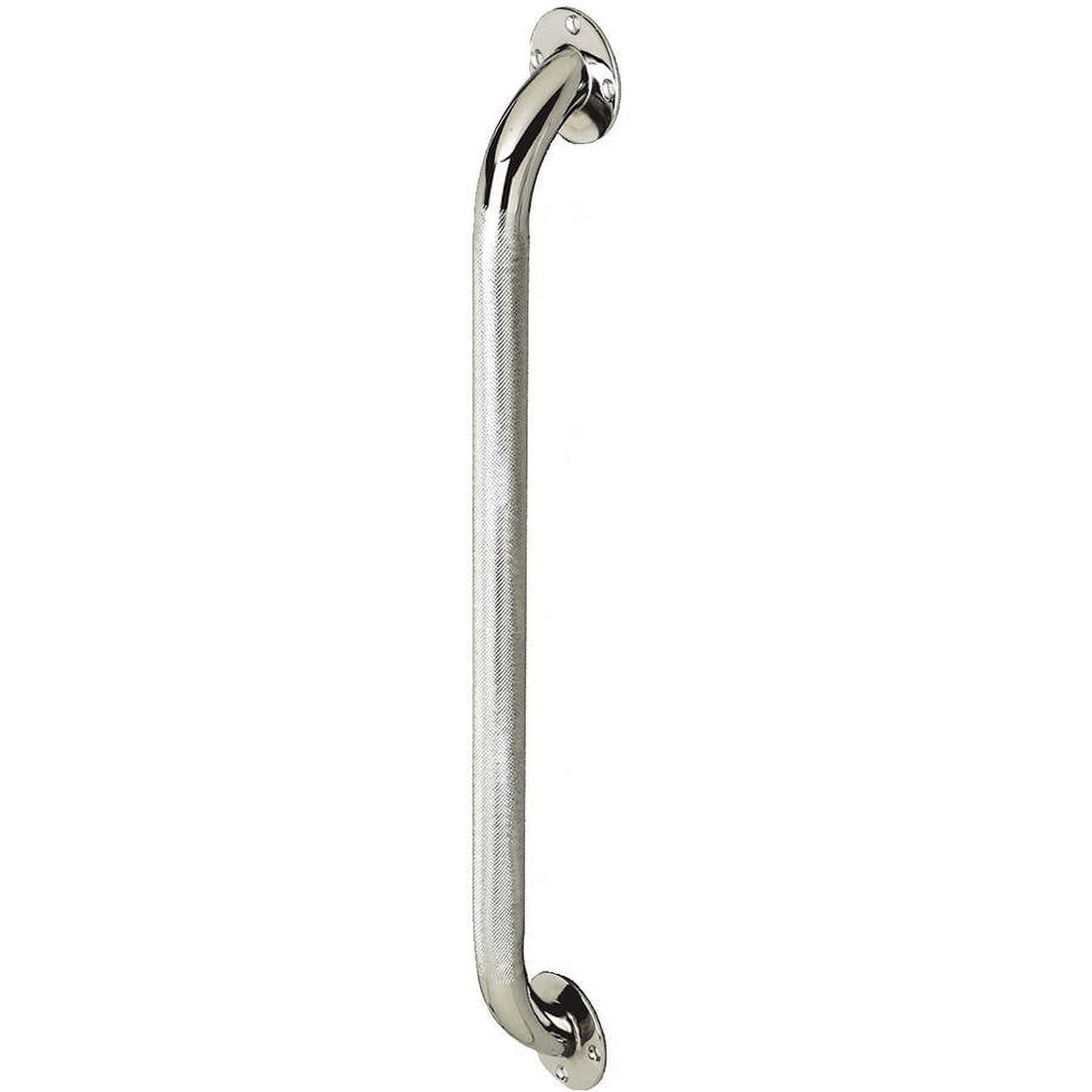 Medline Knurled Chrome Grab Bar, Bath or Shower Grab Bar, 18"