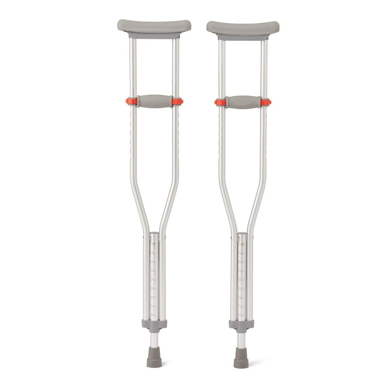Underarm adjustable aluminum crutch, youth (4' 6 Underarm adjustable aluminum crutch, youth (4' 6