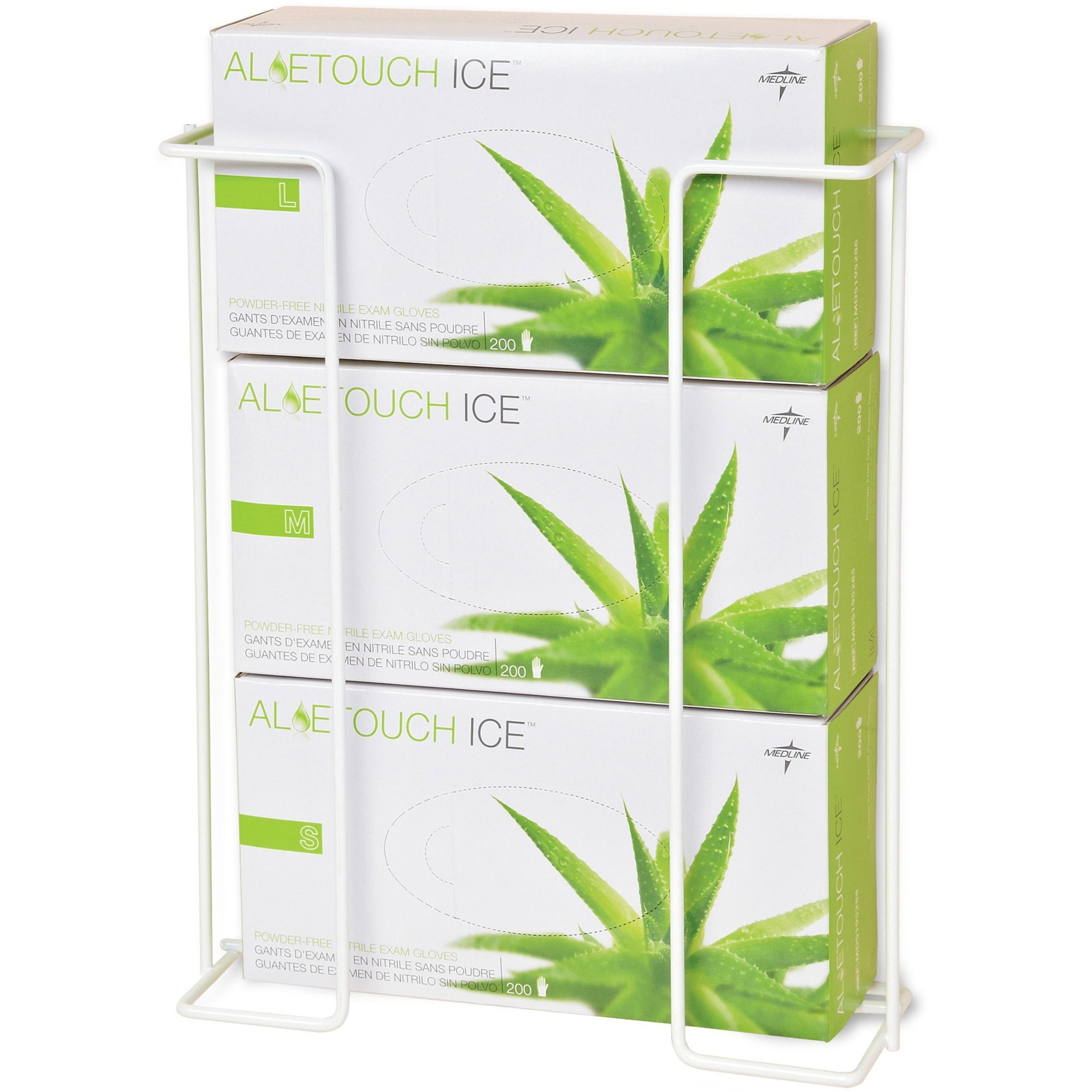 Medline Horizontal-Mount Wire Triple Glove Box Holder - Horizontal - 2 / Pack - White Medline Horizontal-Mount Wire Triple Glove Box Holder - Horizontal - 2 / Pack - White