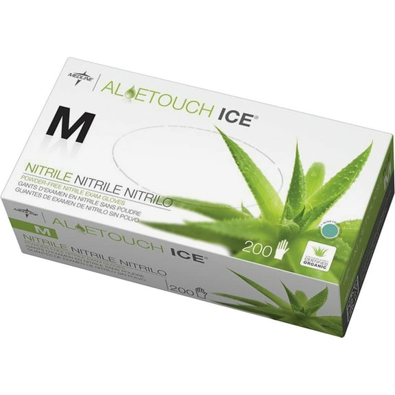 Medline, MIIMDS195285, Aloetouch Ice Nitrile Gloves, 200 / Box