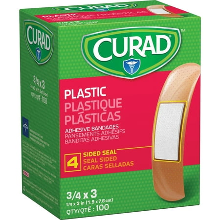 Medline, MIINON25500, Plastic Adhesive Bandages, 100 / Box, Tan