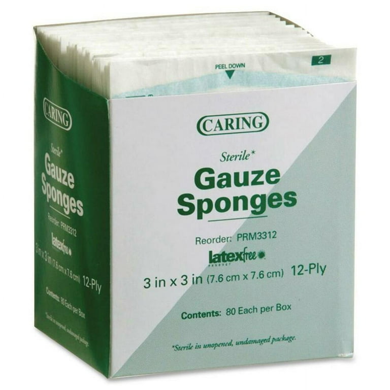 Medline Sterile Gauze Sponges - 12 Ply - 3 Medline Sterile Gauze Sponges - 12 Ply - 3