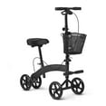 thumbnail image 1 of Medline Manual Seated Scooter with Footrest and Basket, Supports up to 300 lbs., Black, 1 of 4