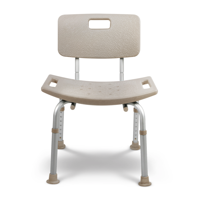 Medline Martha Stewart Shower Chair for Adults with Microban, Beige