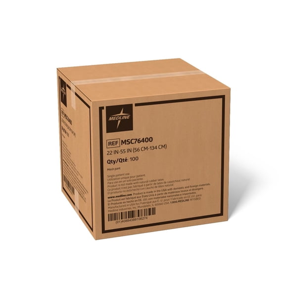 Medline Maternity Knit Underpants for Women, Pregnancy Underwear, Large/XL, 22in to 55in, 100 Count