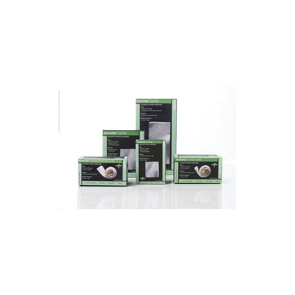 Medline Maxorb Extra Calcium Alginate Dressings 8" L x 4" W Educational Packaging 5/Box MSC7048EPZ