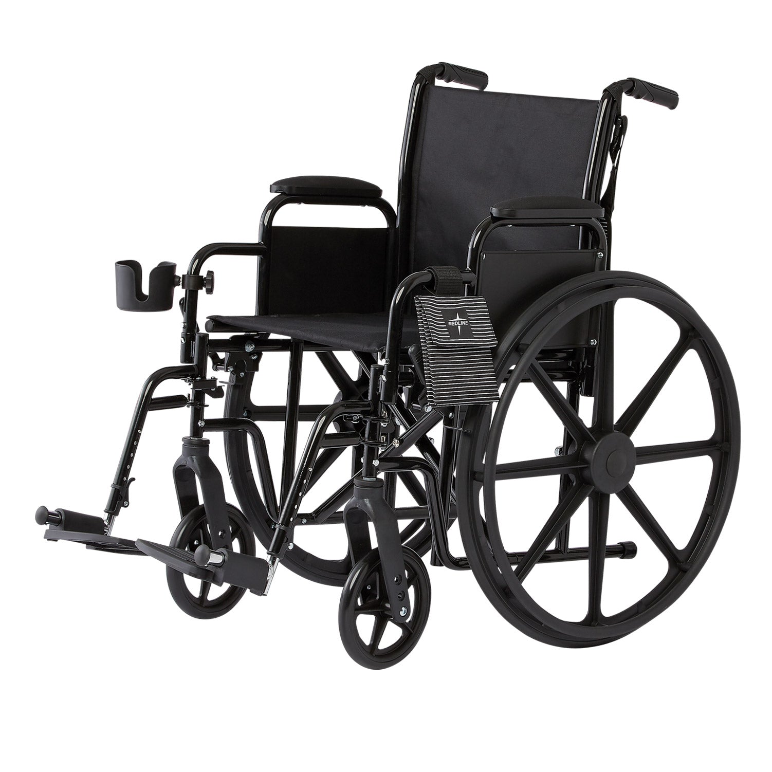 Medline Mobility Plus Wheelchair with Black Frame