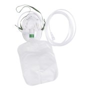 Medline NonRebreather Oxygen Mask Elongated Style Adult One Size Fits Most Adjustable Head Strap with Nose Clip HUD1059 (1 ea)