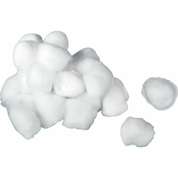 Medline Nonsterile Cotton Balls - Medium - 2000 / Pack - 100% Cotton - White