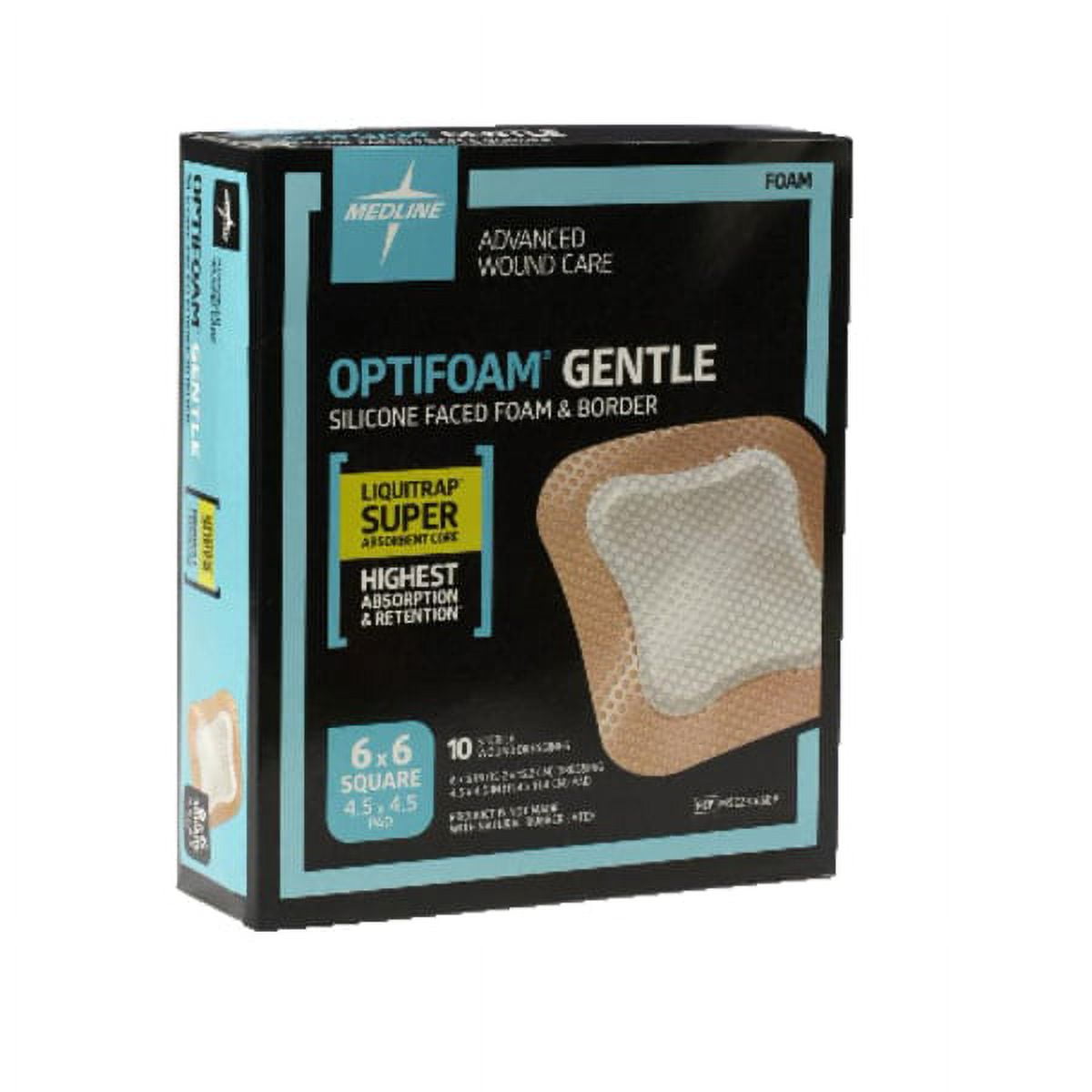 Medline Optifoam® Gentle Silicone-Faced Foam & Border With Liquitrap ...