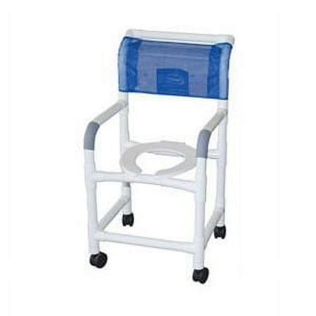 Medline PVC Shower Chair Blue, 40" H x 22" W x 18" D, 300 lb, 1 Count