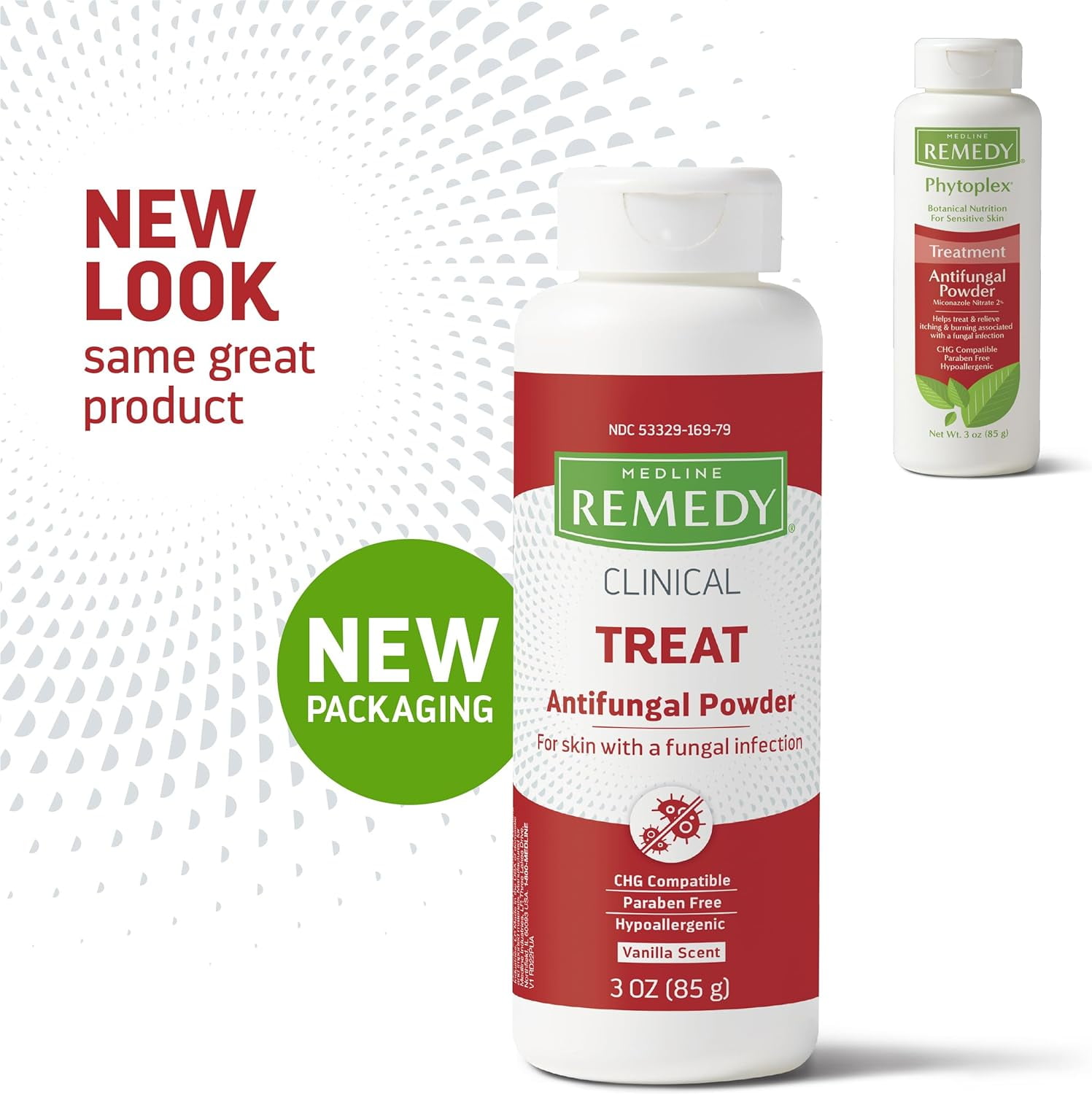 Medline Remedy Clinical Antifungal Powder (3 oz Bottle), Vanilla Scent