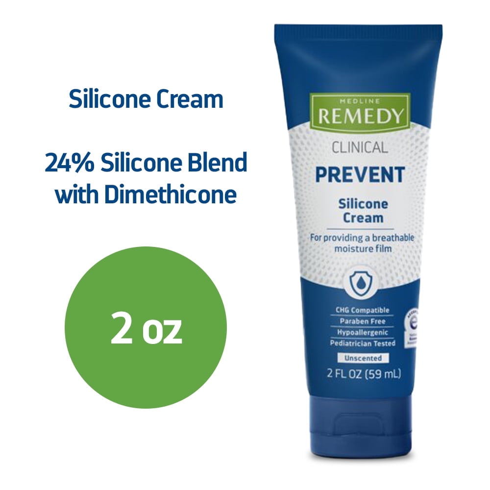 Medline Remedy Clinical Silicone Cream, 2 oz, Unscented, 24% Silicone Blend