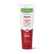 Medline Remedy Essentials Athletes Foot Antifungal Cream with Zinc Oxide, 4 oz.