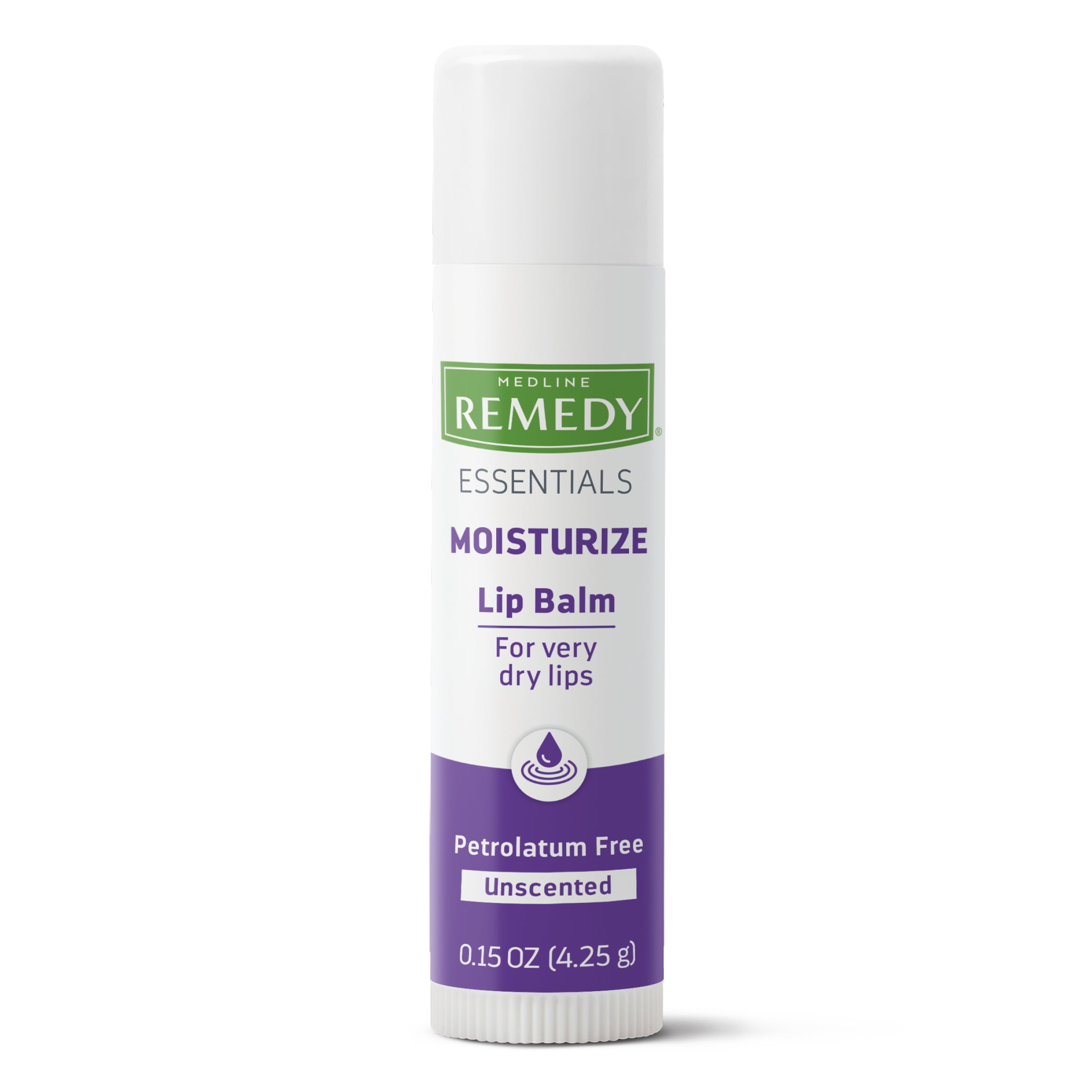 Medline Remedy Essentials Lip Balm, 36 Count, Unscented, Moisturizing, Hydrating Lip Balm, Nourish, Soothe, Revitalize Chapped Lips