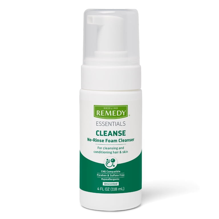Medline Remedy Essentials No-Rinse Foam Cleanser (4 oz Bottle