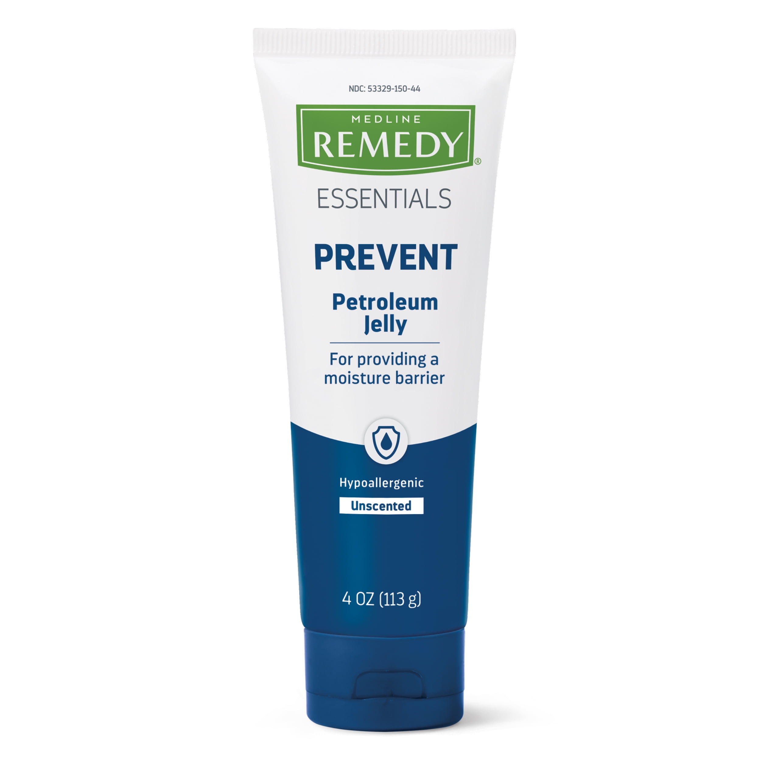 Medline Remedy Essentials Petroleum Jelly (4 oz Tube), 12 Count, 100% Pure White Petrolatum, Diaper Rash, Minor Burns, For Dry, Chapped Skin