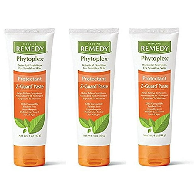 Medline Remedy Phytoplex Z-Guard Skin Protectant Paste, 4 Ounce - 3 Pack