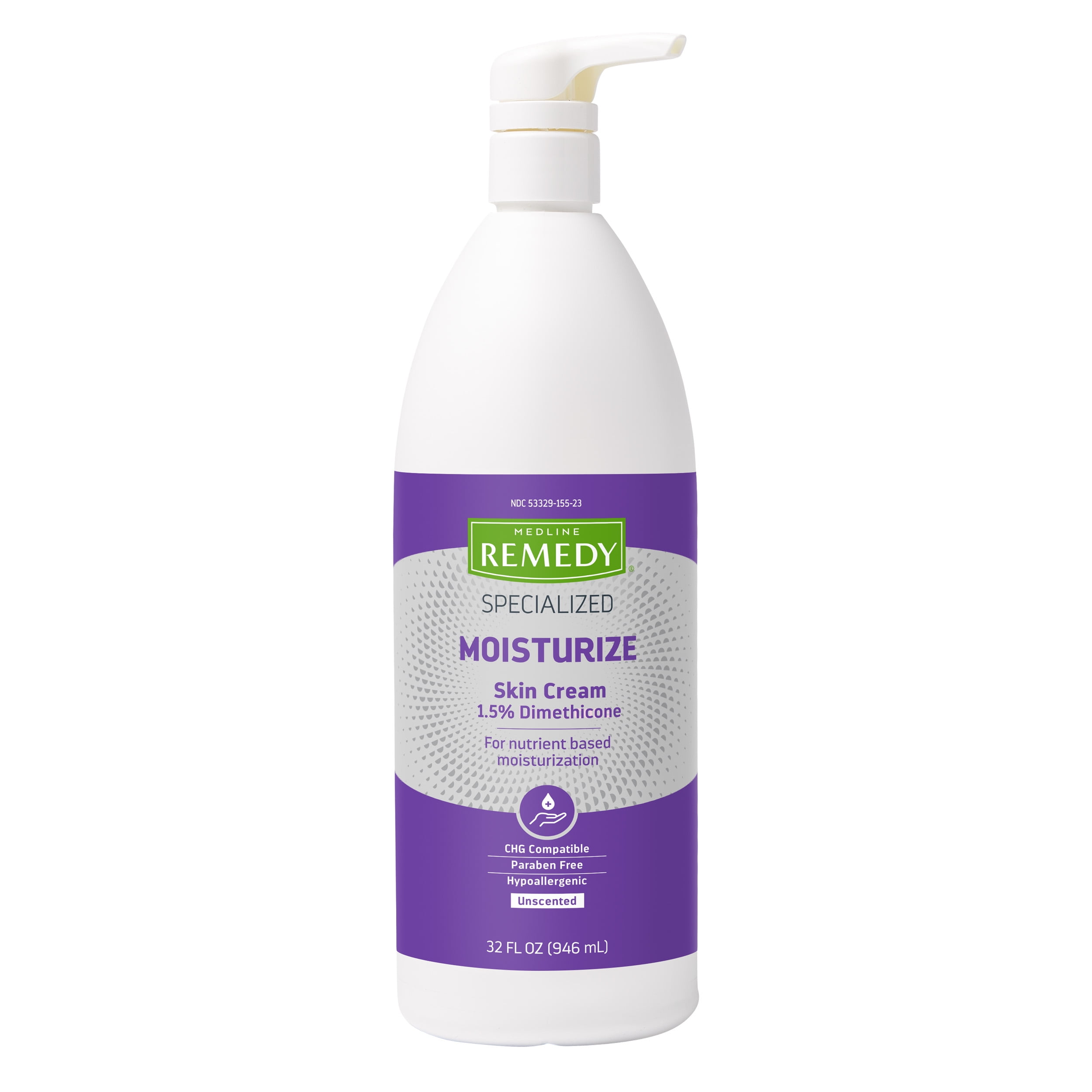 Medline Remedy Specialized Skin Cream, Unscented (32 fl oz), 1.5% ...