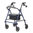 Medline Rollator Walker with Seat, Steel Rolling Walker with 6inch