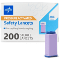 thumbnail image 1 of Medline Safety Blood Lancets, 28 Gauge x 1.8mm, 200 Count, 1 of 7