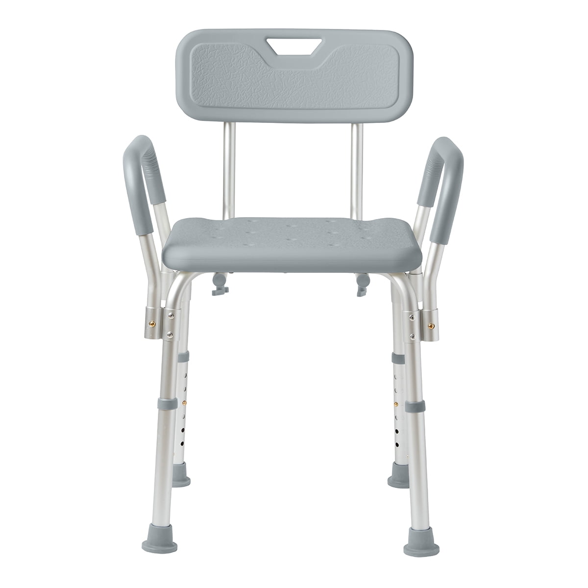Medline Lightweight Aluminum Shower Chair Tub Bath Seat Bench with Padded Arms and Back Supports up to 350 lbs Gray Walmart