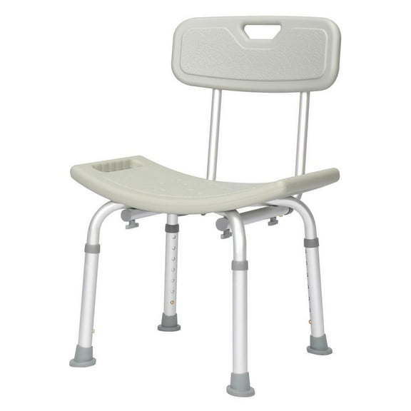 Medline Shower Chair Bath Bench with Back Baths Showers Non-Slip Back