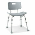 Medline Shower Chair Bath Bench with Back, Height Adjustable, Supports