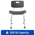 thumbnail image 1 of Medline Knockdown Bath Chair and Shower Chair with Microban for Elderly, and Disabled 300 lb Weight Capacity, Gray, 1 of 5