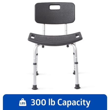 Medline Knockdown Bath Chair and Shower Chair with Microban for Elderly, and Disabled 300 lb Weight Capacity, Gray