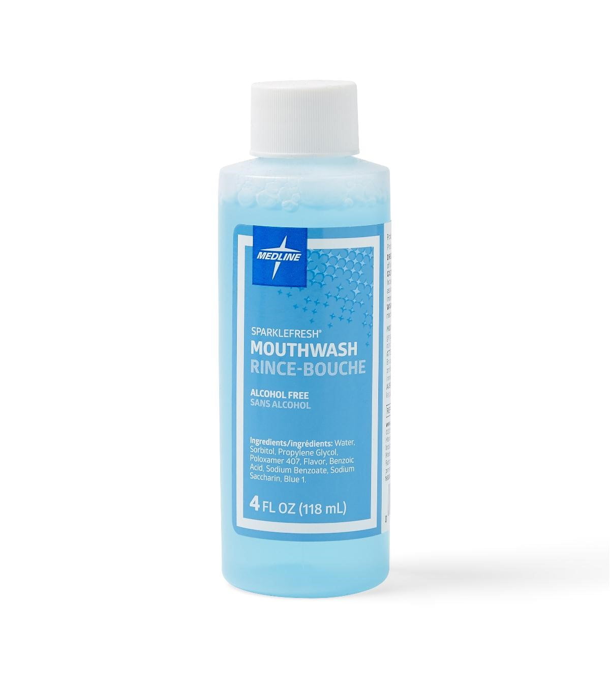 Medline Sparklefresh No Alcohol Mouthwash Fresh Mint Mouthwash alcohol Free 4 oz