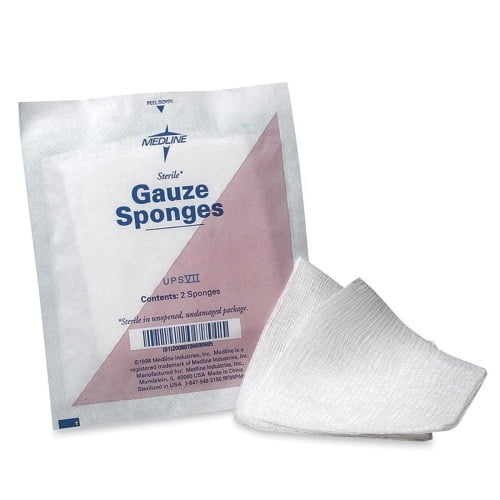 Medline Sterile Gauze Sponges - 12 Ply - 3 Medline Sterile Gauze Sponges - 12 Ply - 3