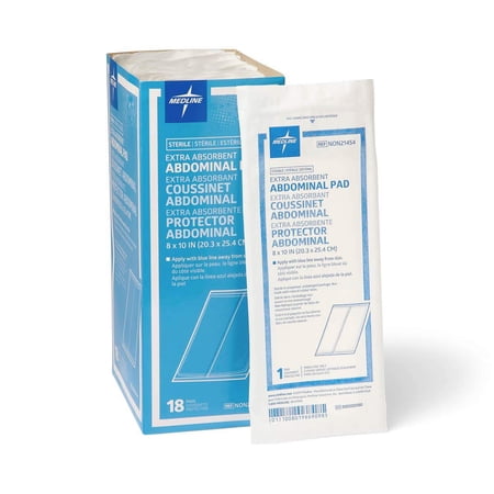Medline Sterile First Aid Gauze Pads, 8" x 10", 360 Count