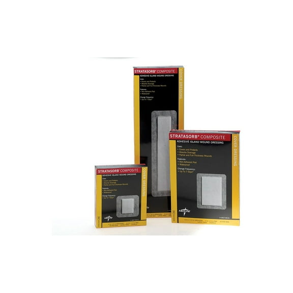 Medline Stratasorb Composite Dressings 14" L x 4" W 10/Box MSC30414Z