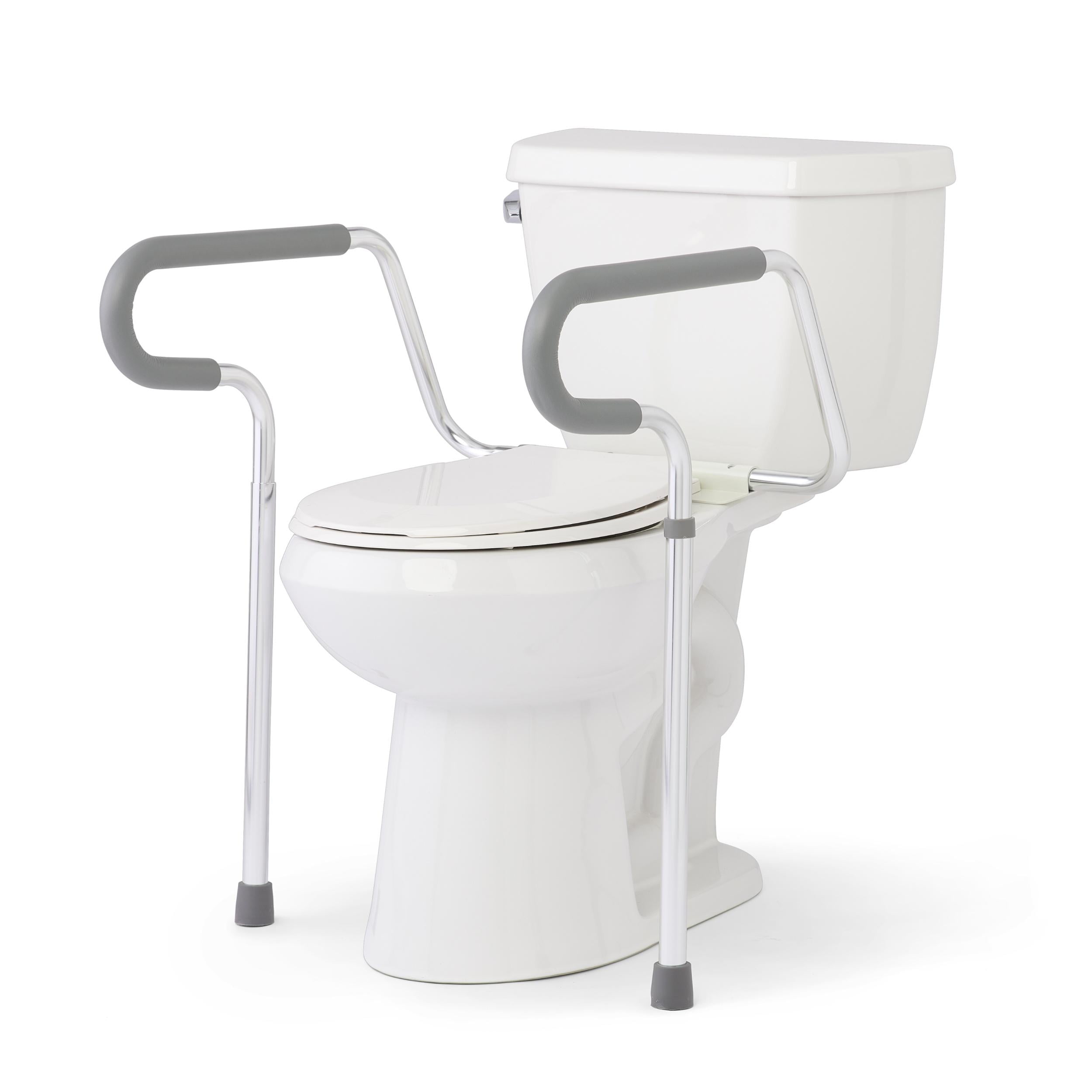 Medline Toilet Safety Rail, Height Adjustable, 300 lbs. Weight Capacity