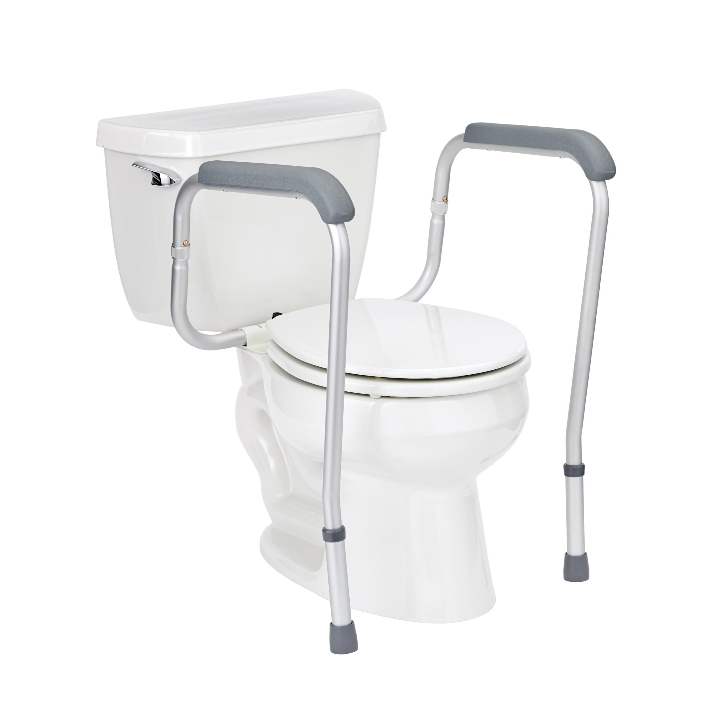 Medline Toilet Safety Rails, Height Adjustable Toilet Frame, 250 lb ...