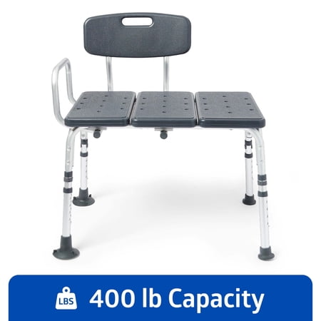 Medline Transfer Bench with Back & Microban®