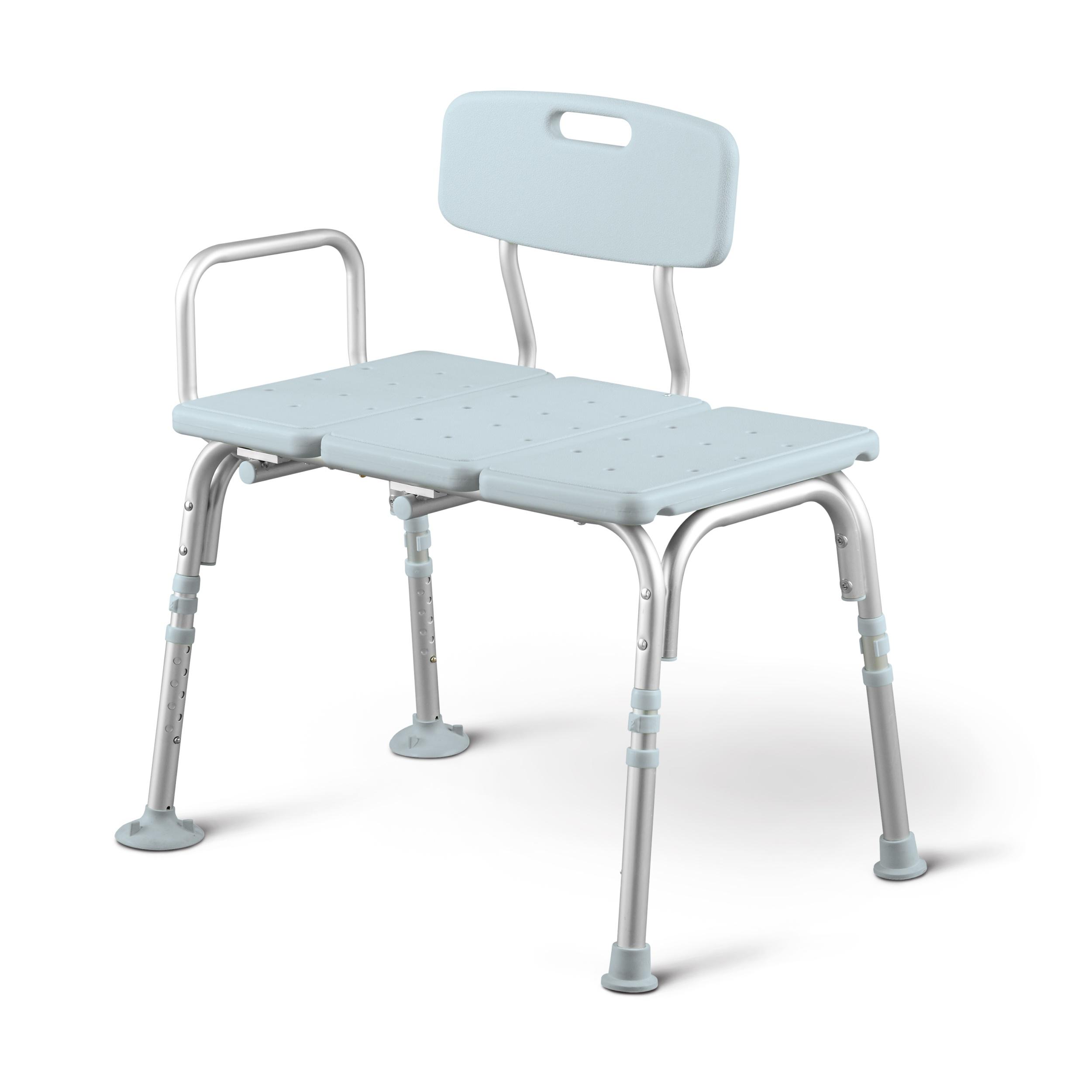Medline Tub Transfer Bench and Shower Chair with Microban, 350lb Weight Capacity, Blue - image 1 of 6