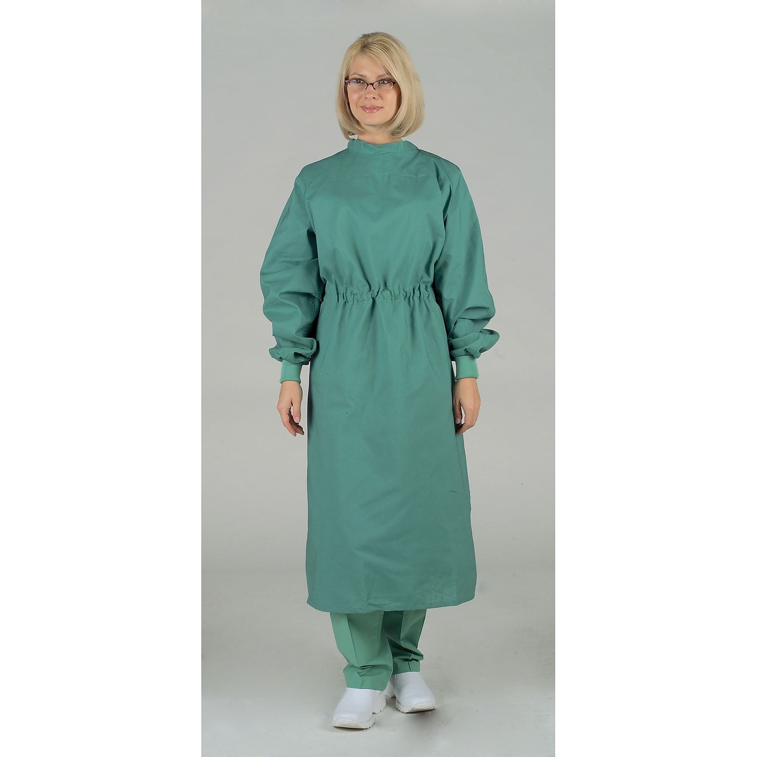 green ot dress Hospital Essential OT Gown (Green) – Ziva Uniforms main image 0