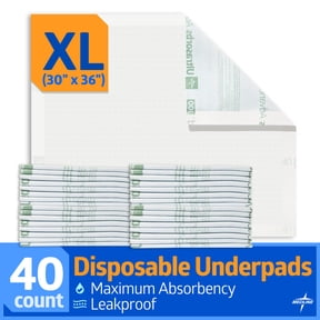 Medline Advanced Ultrasorbs Disposable Adult Bed Pads for Incontinence, Furniture, or Pets, Super Absorbent, 30 x 36 in, 10 Count