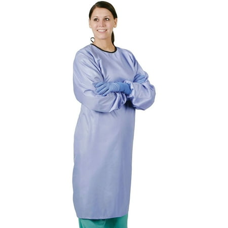 Medline Unisex Blockade Antistatic Barrier Backless Gowns,Ceil Blue,Extra Lar...