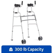Medline Upright Aluminum Junior Folding Walker   Comfortable, Maneuverable, For Injury, Balance, Posture & Recovery