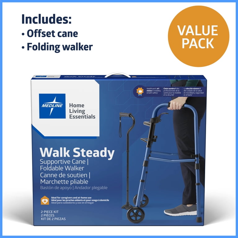 ergonomic cane and walker for elderly stability