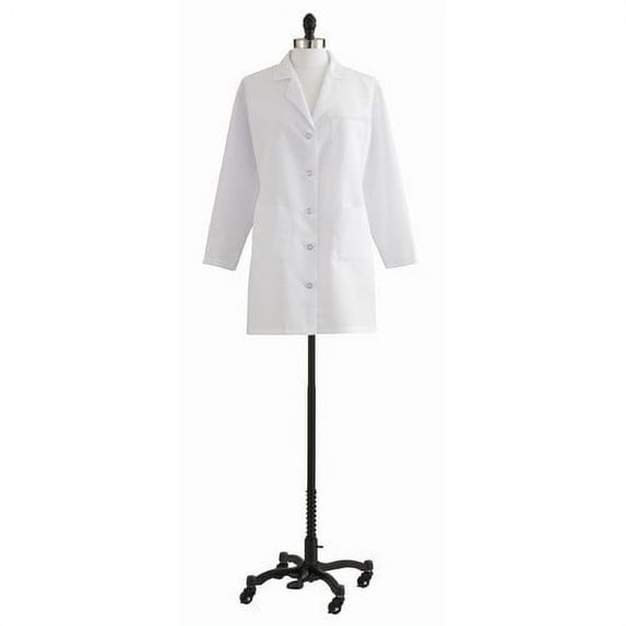 Medline Women's Classic Staff Length Lab Coat Size 14, White
